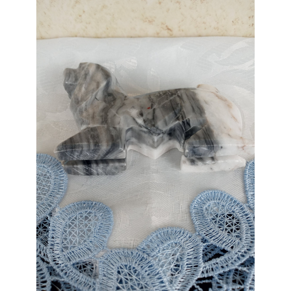 Hand Carved Marble/Onyx Dog Figurine Cocker Spaniel - Picture 6 of 7